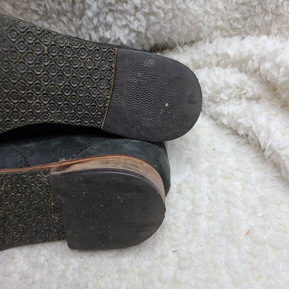 Sebago Claremont Nubuck Black Leather Wing Tip‎ Combat Boot Booties Womens - Picture 6 of 7